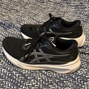 ASICS women’s Kayano 30 Black and White Athletic Shoes
